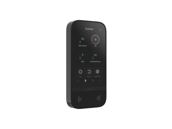Ajax Keypad Touchscreen klaviatuur, must
