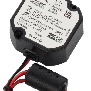 12V 1A toiteplokk, IP67, Pulsar