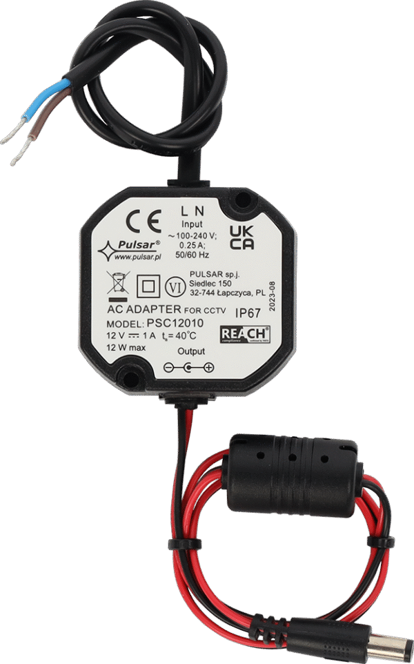 12V 1A toiteplokk, IP67, Pulsar - Image 2