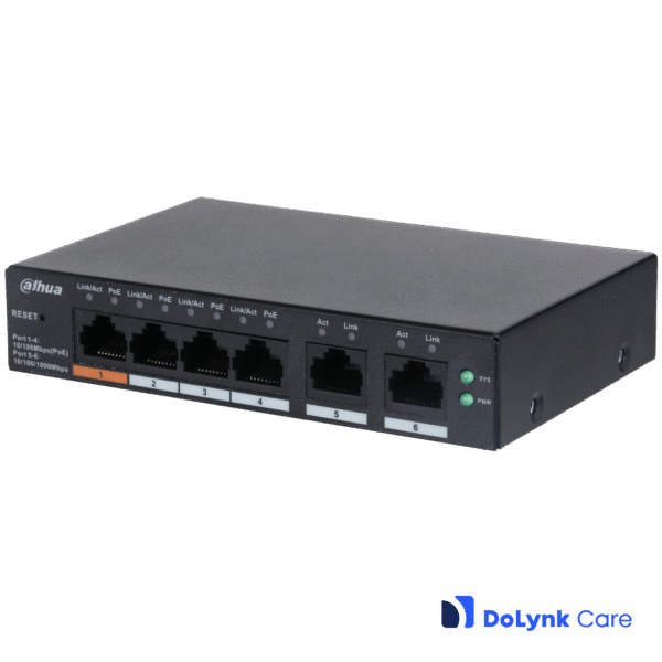 Dahua CS4006-4ET-60 DoLynk Care manageeritav 4*POE switch