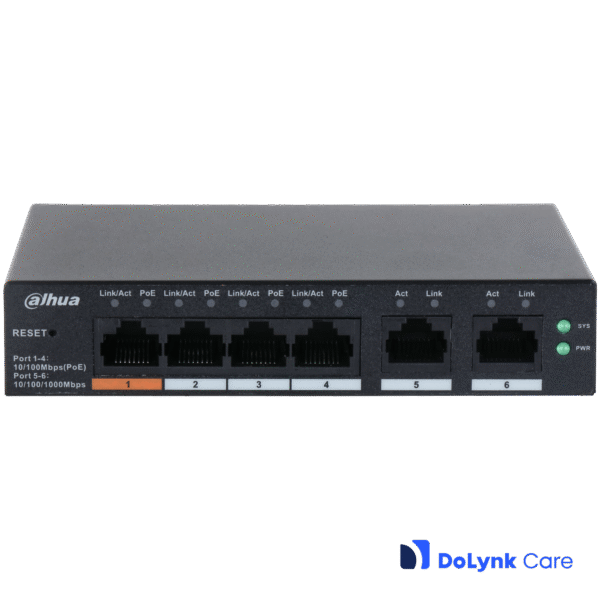 Dahua CS4006-4ET-60 DoLynk Care manageeritav 4*POE switch - Image 3