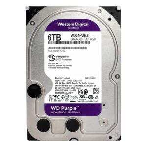 Western Digital Purple 6TB kõvaketas videovalvesüsteemidele
