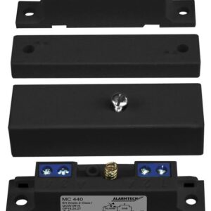 Alarmtech MC 440-BL pinnapealne magnetkontakt puit- ja metalluksele, must