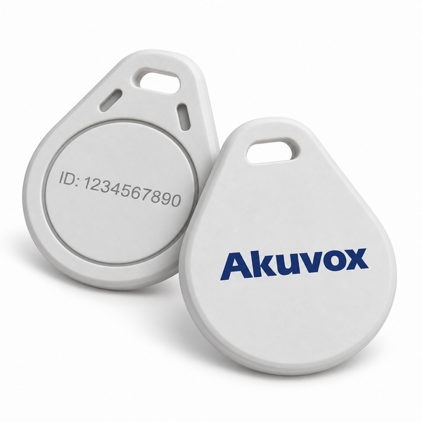 Akuvox Fudan F08 13.56 MHz RFID Access Key Fob, white - Image 2