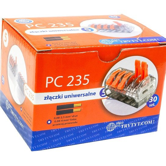 PC235 Kiirühendusklemm kuni 5 soonelise kaabli jaoks