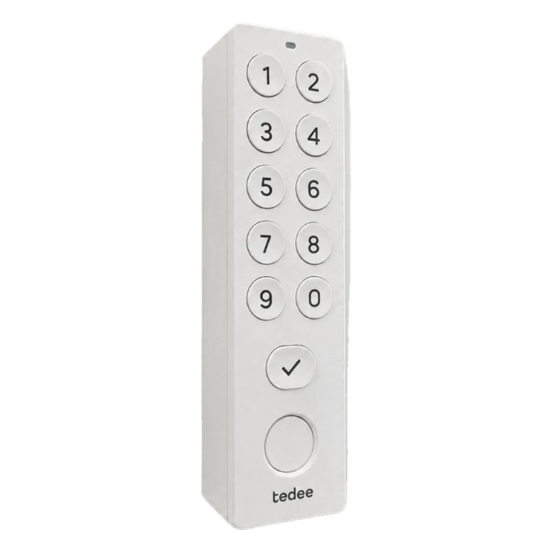 Tedee Keypad PRO White – nutikas klaviatuur sõrmejälje ja PIN-koodiga